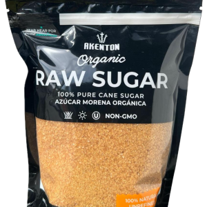 Organic Raw Cane Sugar 24 oz | 1.5 lb. All Organic Foods and Goods Organic Sugar from Akenton